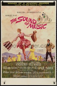 9t1981 SOUND OF MUSIC awards 1sh 1965 classic Terpning art of Julie Andrews & top cast!