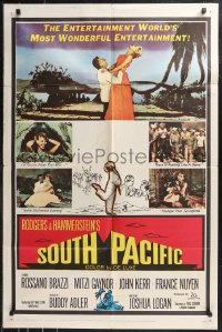 9t1982 SOUTH PACIFIC 1sh 1959 Rossano Brazzi, Mitzi Gaynor, Rodgers & Hammerstein musical!
