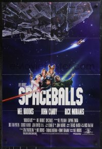 9t1984 SPACEBALLS 1sh 1987 Mel Brooks sci-fi Star Wars spoof, John Candy, Pullman!
