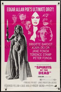 9t1991 SPIRITS OF THE DEAD 1sh 1969 Federico Fellini, Reynold Brown artwork of sexy Jane Fonda!