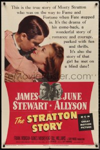 9t2011 STRATTON STORY 1sh 1949 Jimmy Stewart as baseball legend, pretty June Allyson!
