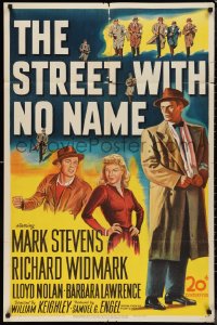 9t2012 STREET WITH NO NAME 1sh 1948 Richard Widmark, Mark Stevens, Barbara Lawrence, film noir!