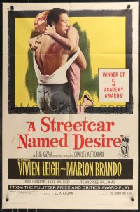 9t2013 STREETCAR NAMED DESIRE 1sh R1958 Marlon Brando, Vivien Leigh, Elia Kazan classic!