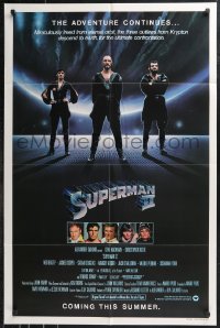9t2028 SUPERMAN II teaser 1sh 1981 Christopher Reeve, Terence Stamp, great image of villains!