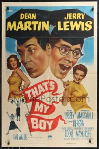 9t2061 THAT'S MY BOY 1sh 1951 wacky college students Dean Martin & Jerry Lewis, Hussey & Bergen!