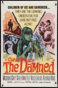 9t2064 THESE ARE THE DAMNED 1sh 1965 Joseph Losey teams with H.L. Lawrence to make spooky horror!