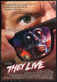 9t2068 THEY LIVE DS 1sh 1988 Rowdy Roddy Piper, John Carpenter, he's all out of bubblegum!