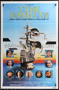 9t2091 TIME BANDITS 1sh 1981 John Cleese, Sean Connery, art by director Terry Gilliam!