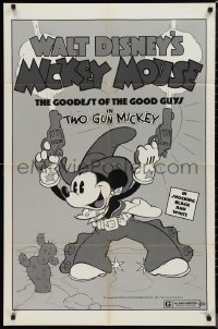 9t2117 TWO-GUN MICKEY 1sh R1974 Disney's cowboy western Mickey Mouse, the goodest of the good guys!