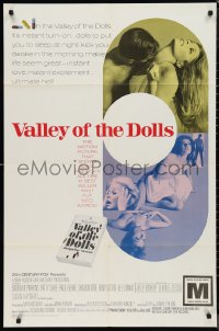 9t2127 VALLEY OF THE DOLLS 1sh 1967 sexy Sharon Tate, from Jacqueline Susann's erotic novel!