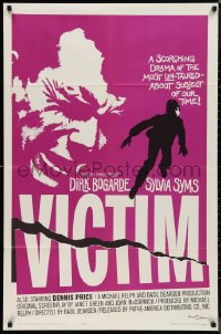 9t2130 VICTIM 1sh 1962 homosexual Dirk Bogarde is blackmailed, directed by Basil Dearden!