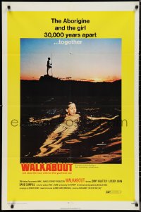 9t2143 WALKABOUT 1sh 1971 sexy naked swimming Jenny Agutter, Nicolas Roeg Australian classic!
