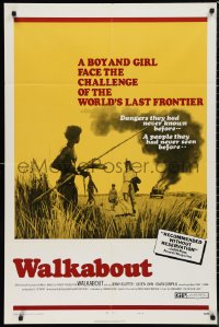 9t2144 WALKABOUT style B 1sh 1971 Nicolas Roeg Australian Outback classic, the last frontier!