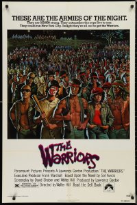9t2150 WARRIORS 1sh 1979 Walter Hill, great David Jarvis artwork of the armies of the night!