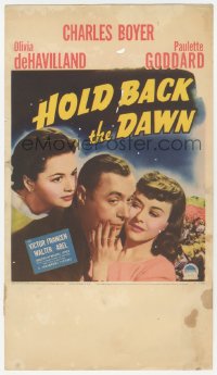 9t0005 HOLD BACK THE DAWN mini WC 1941 Charles Boyer loves Paulette Goddard & Olivia de Havilland!