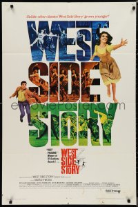 9t2154 WEST SIDE STORY 1sh R1968 Academy Award winning classic musical, Natalie Wood, Beymer!