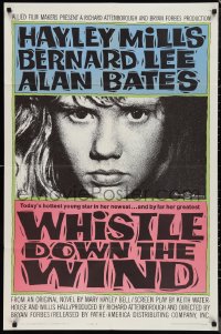 9t2159 WHISTLE DOWN THE WIND style A 1sh 1962 Bernard Lee, Hayley Mills, directed by Bryan Forbes!