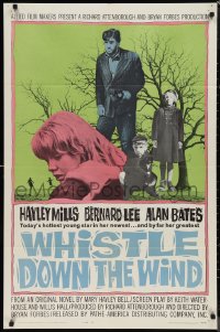 9t2160 WHISTLE DOWN THE WIND style B 1sh 1962 Bernard Lee, Hayley Mills, directed by Bryan Forbes!