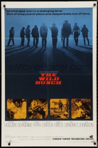 9t2169 WILD BUNCH int'l 1sh 1969 Peckinpah cowboy classic starring William Holden & Ernest Borgnine