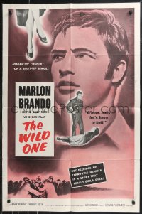 9t2171 WILD ONE int'l 1sh R1960 great images of ultimate biker Marlon Brando!