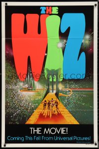 9t2182 WIZ teaser 1sh 1978 Diana Ross, Michael Jackson, Richard Pryor, Wizard of Oz, art by Bob Peak!