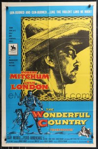 9t2189 WONDERFUL COUNTRY 1sh 1959 Texan Robert Mitchum in sombrero, Julie London!