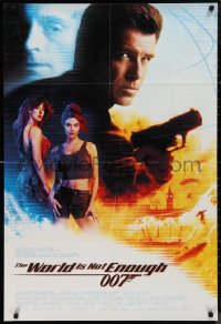 9t2192 WORLD IS NOT ENOUGH int'l 1sh 1999 Brosnan as James Bond, Richards, Marceau, white background!