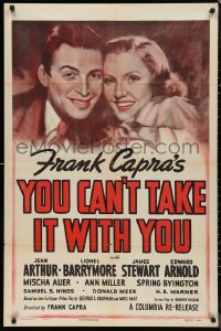9t2200 YOU CAN'T TAKE IT WITH YOU 1sh R1948 Frank Capra, Jean Arthur, Lionel Barrymore!