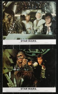 9t1020 STAR WARS 8 color English FOH LCs 1977 George Lucas classic, Darth Vader, Luke, Han, Leia!