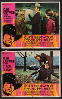 9t0497 COOGAN'S BLUFF 8 LCs 1968 cowboy Clint Eastwood in New York City, directed by Don Siegel!