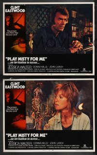 9t0510 PLAY MISTY FOR ME 8 LCs 1971 classic Clint Eastwood, Jessica Walter, an invitation to terror!