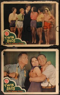 9t0519 TWIN BEDS 4 LCs 1929 wonderful images of stars Patsy Ruth Miller & Jack Mulhall!