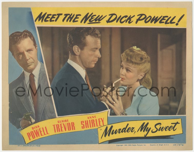 9t0425 Murder My Sweet Lc 1944 Dick Powell As Philip Marlowe Lighting Claire