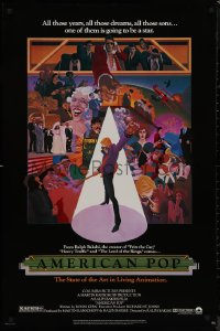 9w1062 AMERICAN POP 1sh 1981 cool rock & roll art by Wilson McClean & Ralph Bakshi!