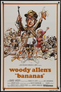 9w1076 BANANAS int'l 1sh R1980 wacky images of Woody Allen, Louise Lasser, classic comedy!