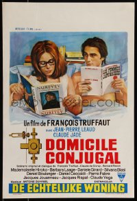 9w0659 BED & BOARD Belgian 1971 Francois Truffaut's Domicile conjugal, Jean-Pierre Leaud