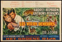 9w0681 GREEN MANSIONS Belgian 1959 different art of sexy Audrey Hepburn & Anthony Perkins!