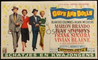 9w0683 GUYS & DOLLS Belgian 1955 Marlon Brando, Jean Simmons, Frank Sinatra & Blaine arm-in-arm!