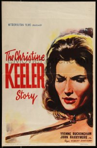 9w0691 KEELER AFFAIR Belgian 1963 sexy Yvonne Buckingham as Christine Keeler in her true story!