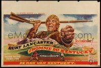 9w0692 KENTUCKIAN Belgian 1955 different art of star & director Burt Lancaster as frontiersman!