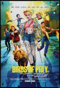 9w1098 BIRDS OF PREY int'l advance DS 1sh 2020 Margot Robbie as Harley Quinn with Bruce the Hyena!