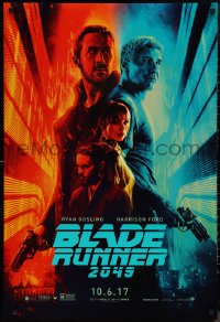 9w1103 BLADE RUNNER 2049 teaser DS 1sh 2017 great montage image with Harrison Ford & Ryan Gosling!