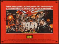 9w0726 1941 British quad 1979 Spielberg, art of John Belushi, Dan Aykroyd & cast by McMacken!