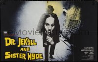 9w0747 DR. JEKYLL & SISTER HYDE/BLOOD FROM THE MUMMY'S TOMB TRIMMED British quad 1972 cool different image!