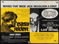 9w0751 EASY RIDER/LAST DETAIL British quad 1970s classic Peter Fonda + sailor Jack Nicholson!