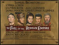 9w0754 FALL OF THE ROMAN EMPIRE British quad 1964 Mann, Plummer, Boyd, Loren, Mason, Guinness!