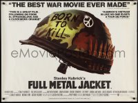 9w0759 FULL METAL JACKET British quad 1987 Stanley Kubrick Vietnam War movie, Philip Castle art!