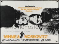 9w0779 MINNIE & MOSKOWITZ British quad 1972 directed by John Cassavetes, Gena Rowlands, Seymour Cassel!