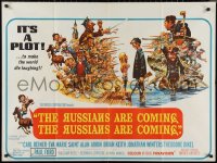 9w0790 RUSSIANS ARE COMING British quad 1966 Carl Reiner, Jack Davis art of Russians vs Americans!