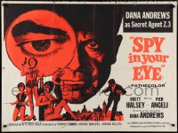 9w0793 SPY IN YOUR EYE British quad 1966 Dana Andrews has sexier gals and groovier gimmicks, cool art!